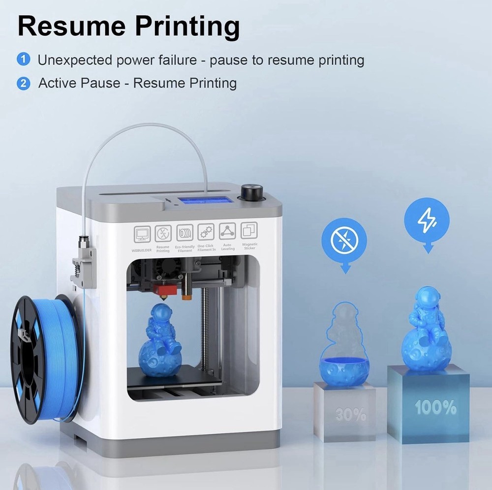 FDM 3DPrinter Auto Leveling Beginner Friendly High Precision PLA ABS LargeVolume