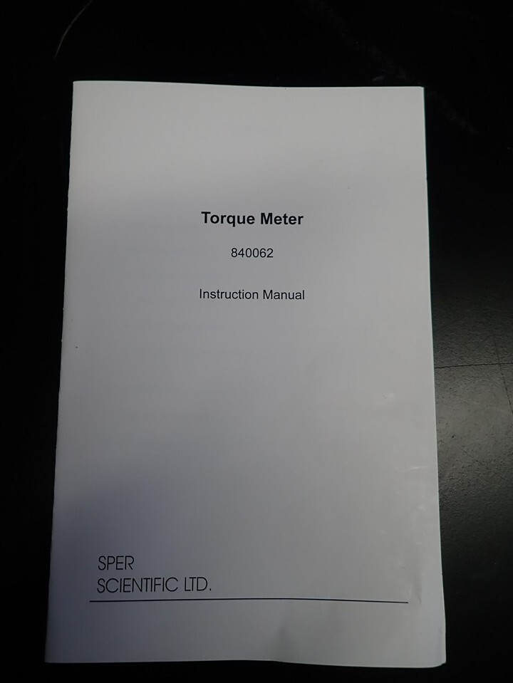 Sper Scientific 840062 Handheld Torque Meter
