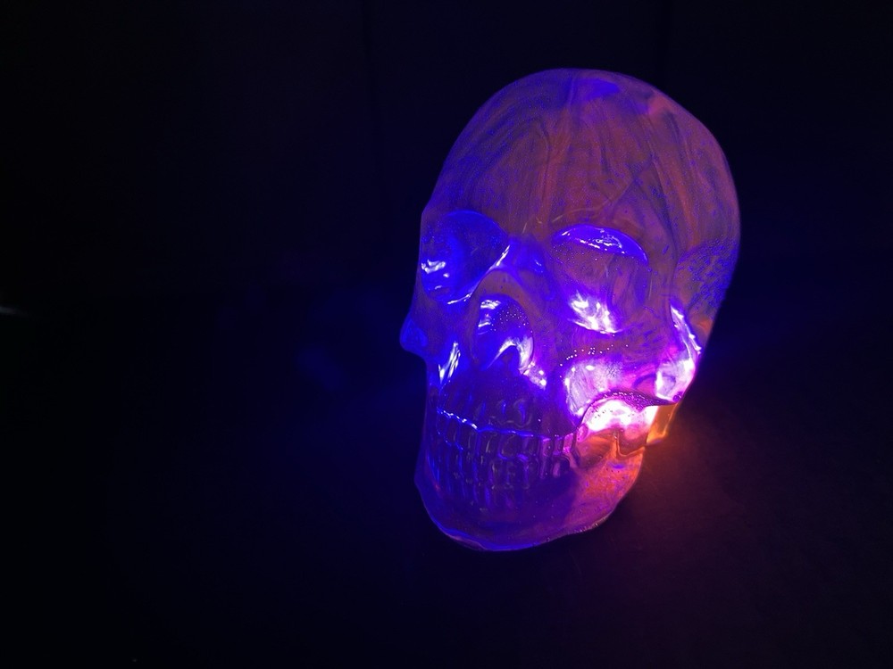 Hand made led Illuminated epoxy resin skull Light-USB Powered Decorative -01