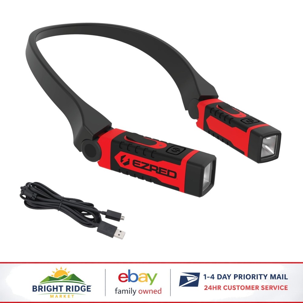 Rechargeable Hands-Free Neck Light with Adjustable Brightness and Beam Direction