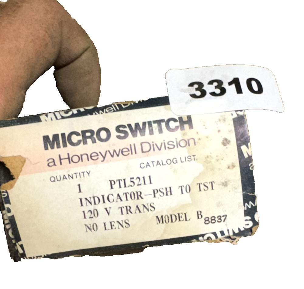Honeywell PTL5211 120V Trans No Len Micro Switch