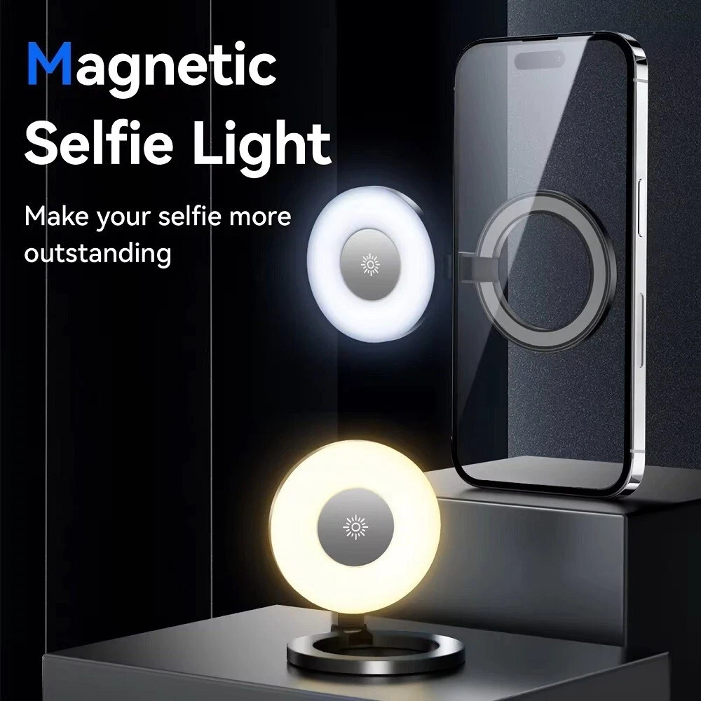 Magnetic Ring Light | Selfie LED Phone Stand Rechargeable Touch Control