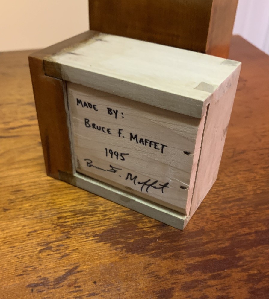 Tiger Maple Pipe Box Handmade 1995 with drawer