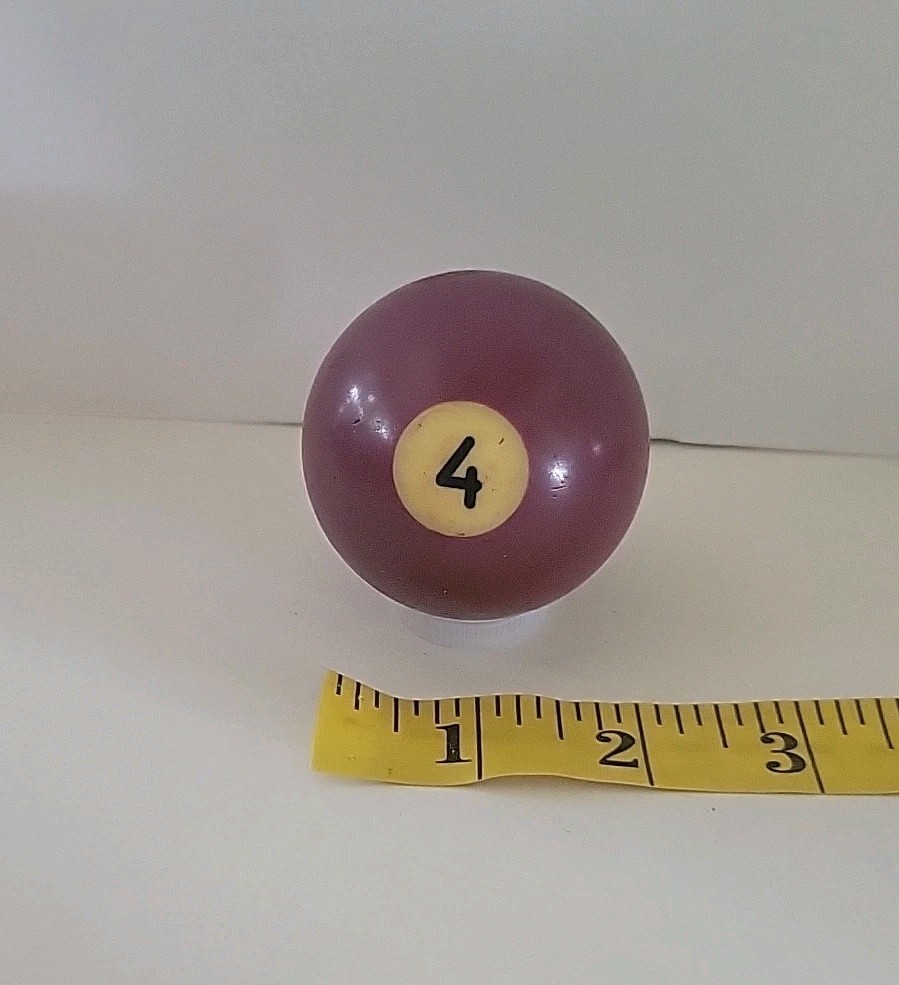 Vintage No. 4 Solid Purple Pool Ball Billiard 2" Replacement (D)