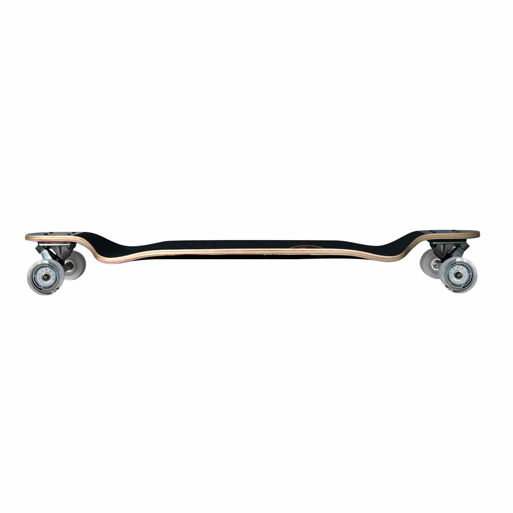 Yocaher Drop Down Longboard Complete - Checker Silver