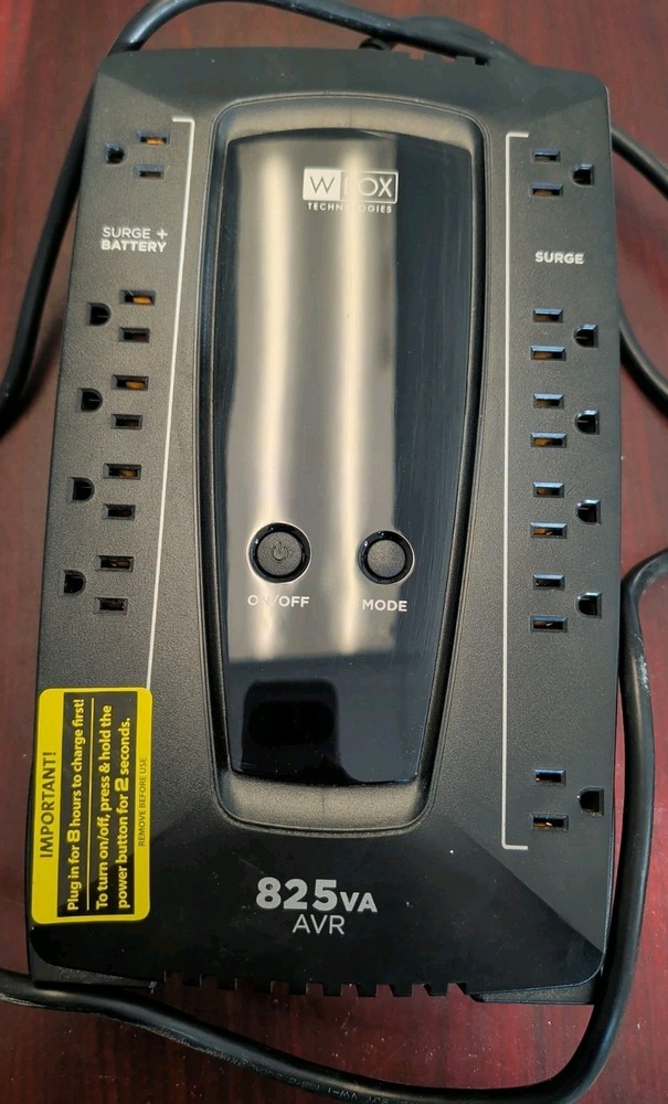 WBox Technologies 825VA AVR Battery Backup Surge Protector 11 Socket Input