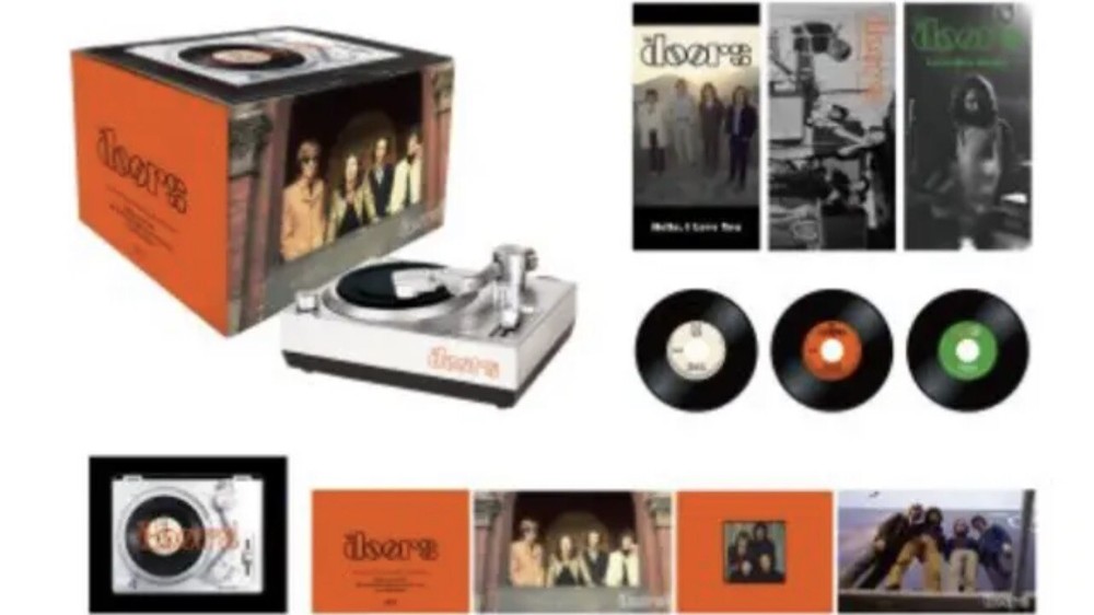 The Doors Custom Mini 3" Turntable with Three 3" Doors Vinyl Records new