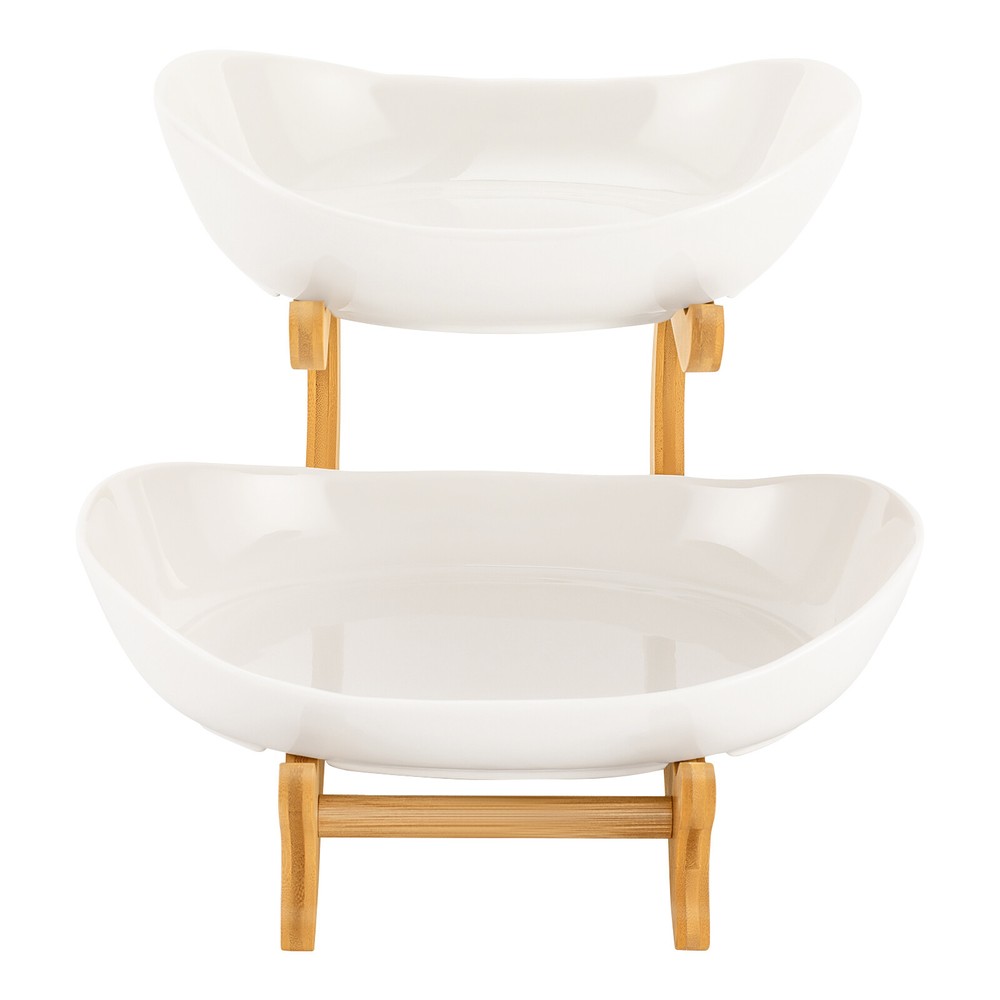 2 Tier Fruit Basket, Fruit Bowl for Kitchen Counter, Fruit Basket for Kitchen