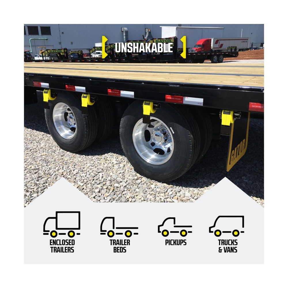 DC Cargo 4-Pack Sliding Winch for Flatbed Trailer | Heavy Duty Standard Tie-D...