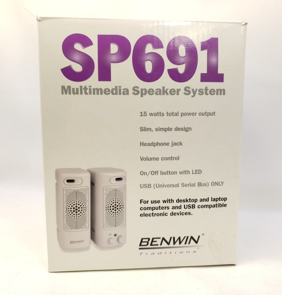 BENWIN Multimedia / Computer Speakers, SP691 NEW In Box
