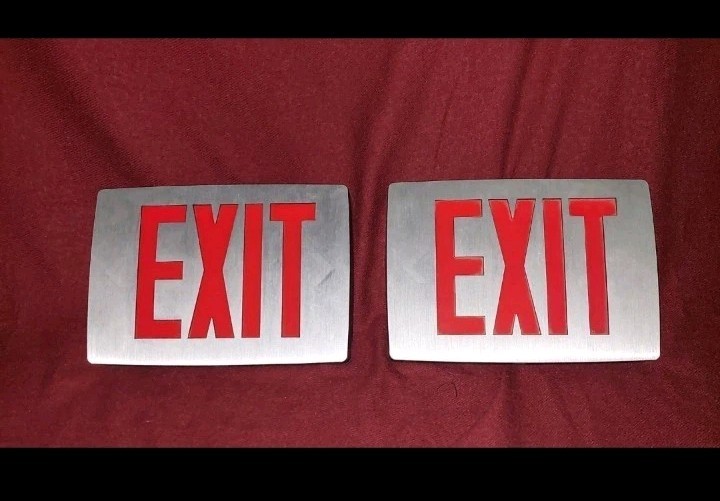 2 Exit Signs