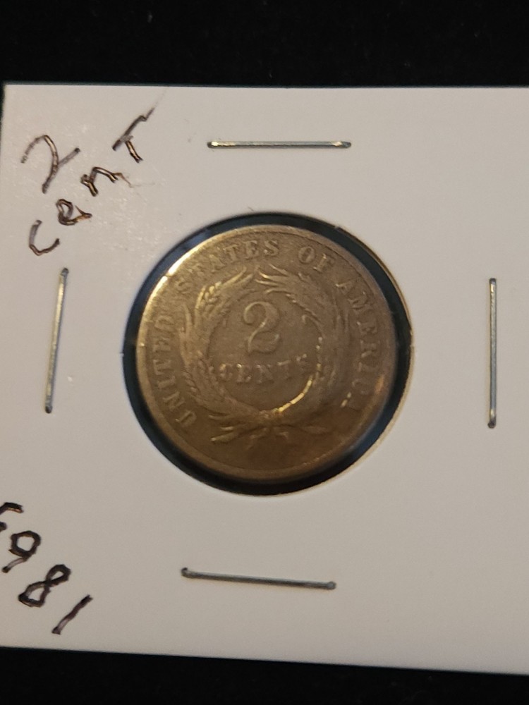 1865 Civil War 2c Piece. READABLE DATE!