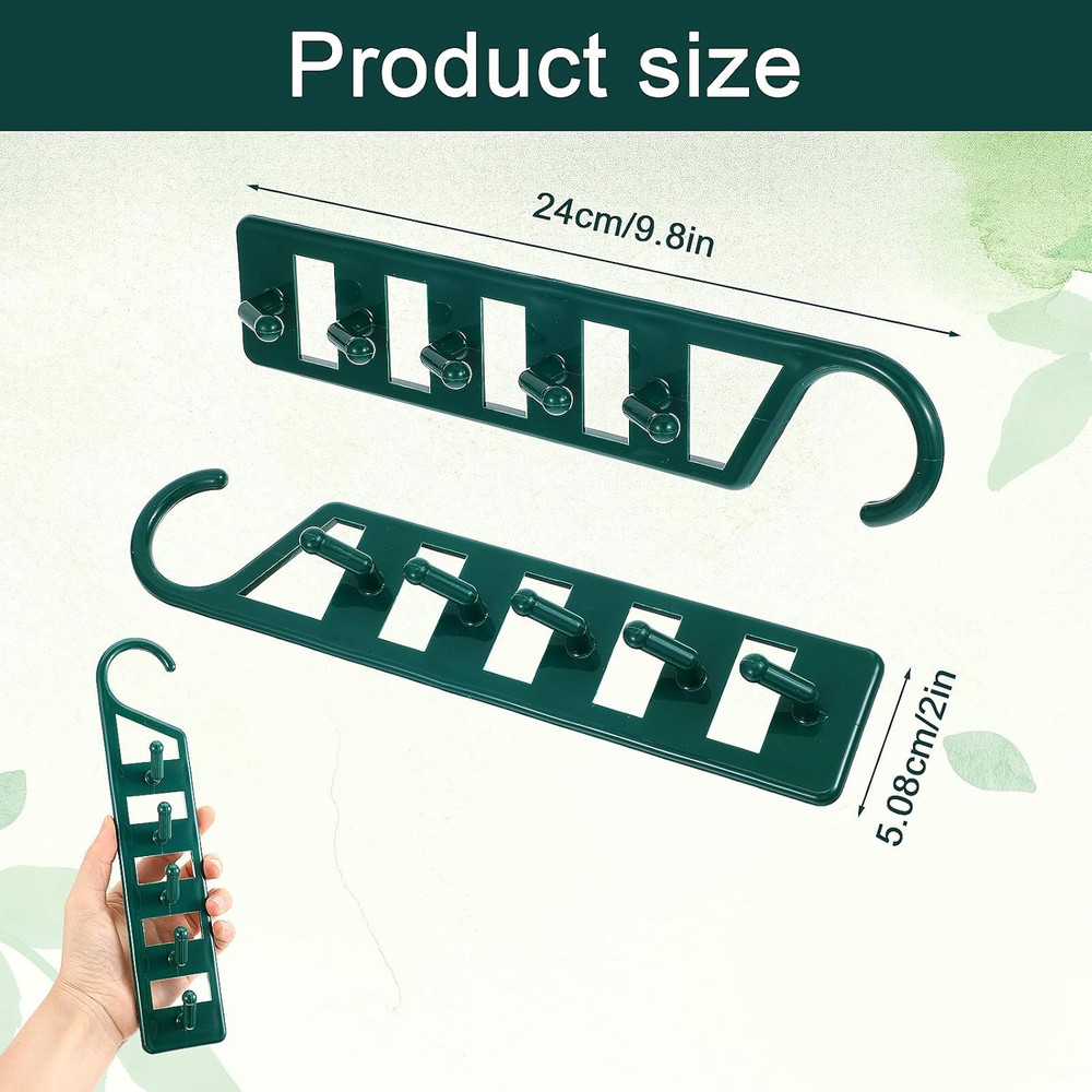 15 Pack Space Saving Hanger Holders, Sturdy Plastic Clothes Hangers, Multiple Sh