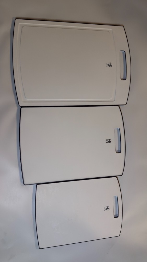 Henckles 3- Pieces Cutting Board Set-durable And Kitchen Essential , White Bord