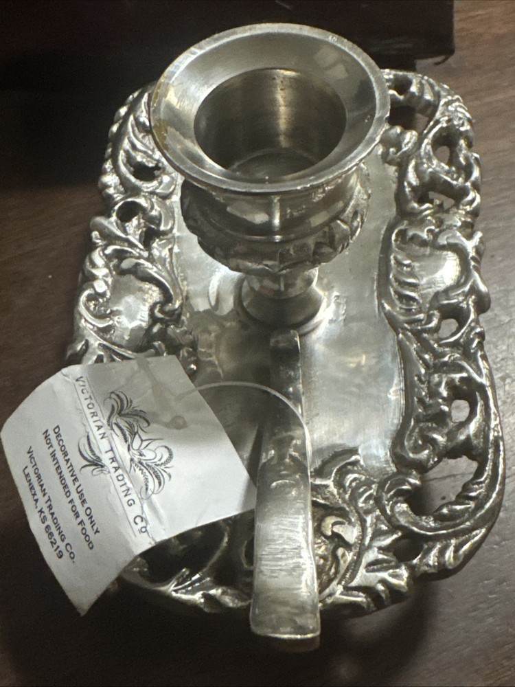 Victorian Trading Co Silverplate Single Candle Holder