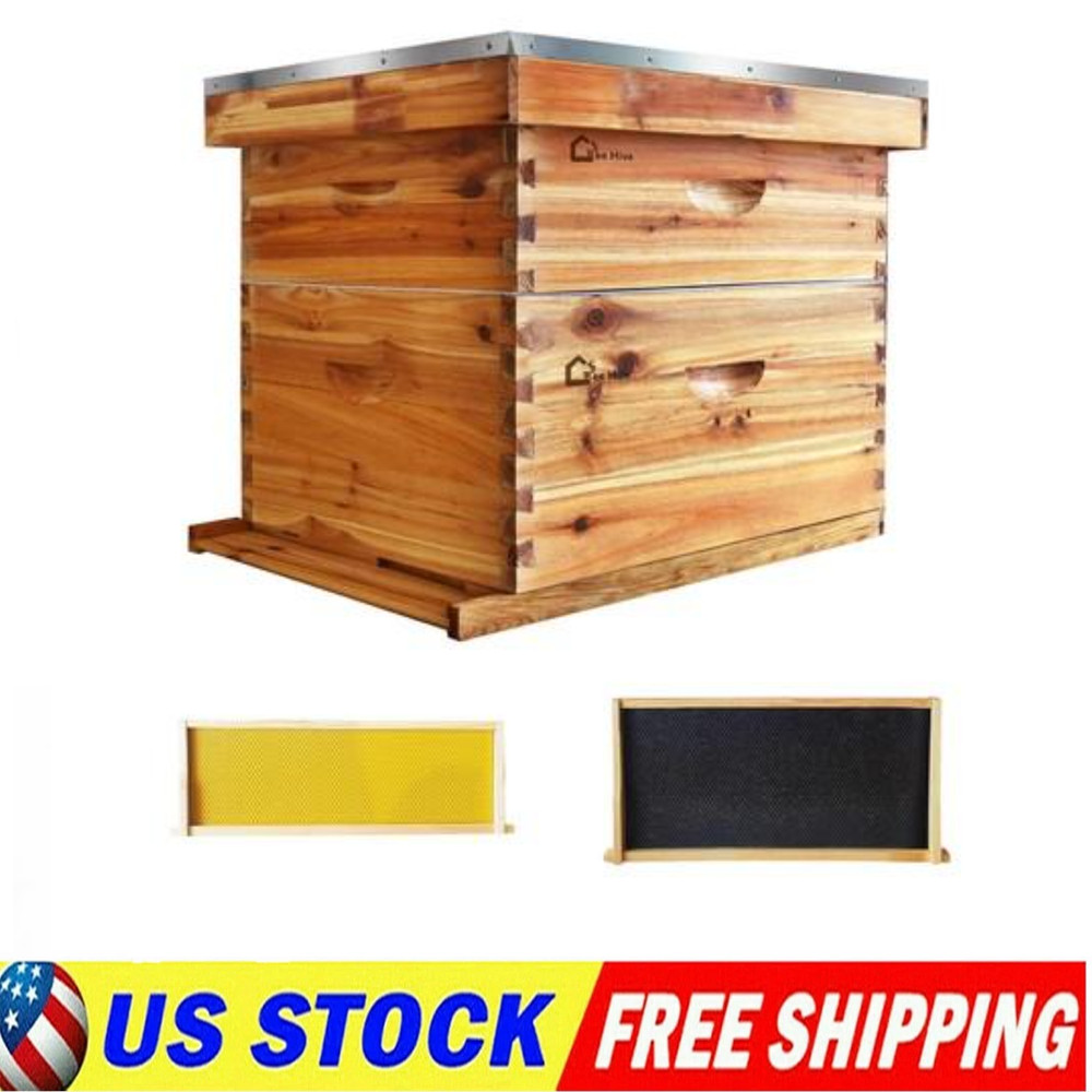 Langstroth Beehive Starter Kit - 20 Frame Box with 10 Deep & 10 Medium Frames