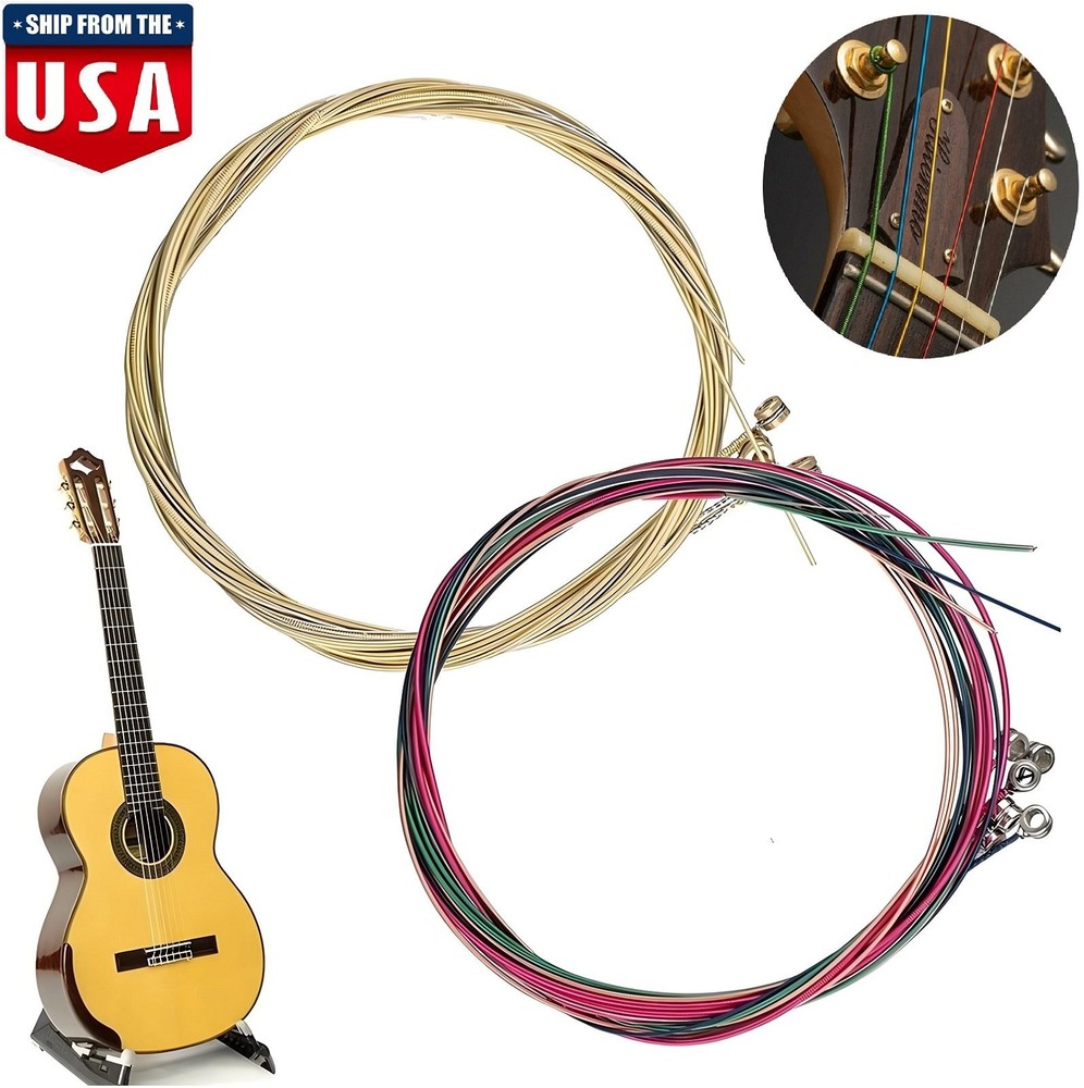 2 Set of 6 Classical Guitar Strings Replacement + 3 in 1 Guitar Restringing Tool