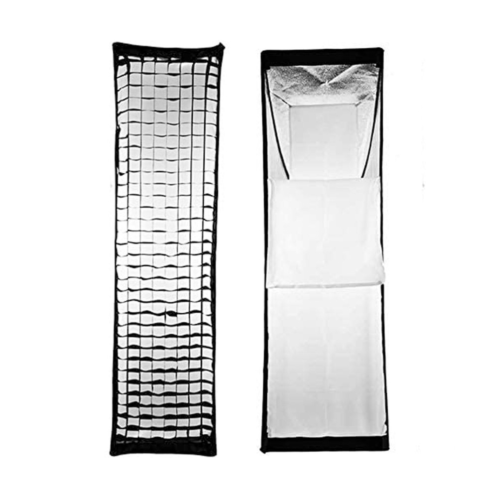 2PCS Godox 35x160cm Rectangle Softbox w/ Grid Bowens Mount For Flash Speedlite