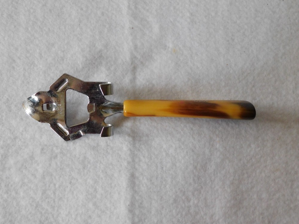 Vintage Bakelite Handle Can Bottle Opener Butterscotch