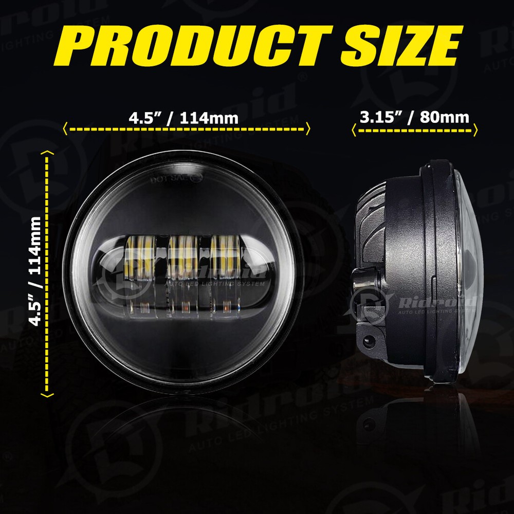7" LED Headlight + 4.5" Passing Lights For Harley Davidson Electra Glide Classic