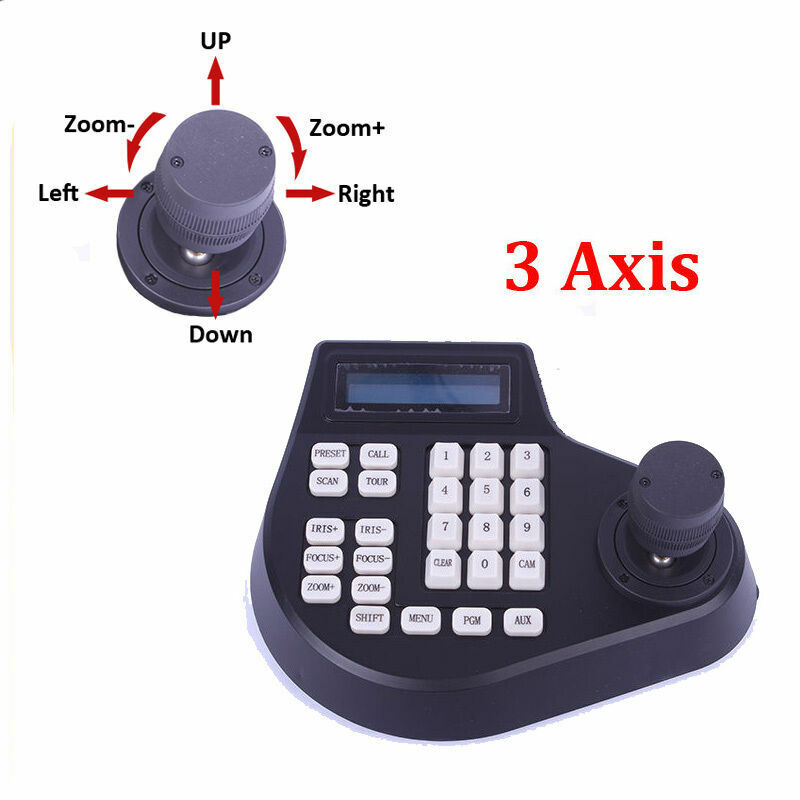 3 Axis Dimension joystick cctv keyboard controller for ptz Speed Dome Camera