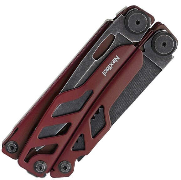 NexTool Flagship Pro Multitool Many Essential Tools w/Red Stainless Handles