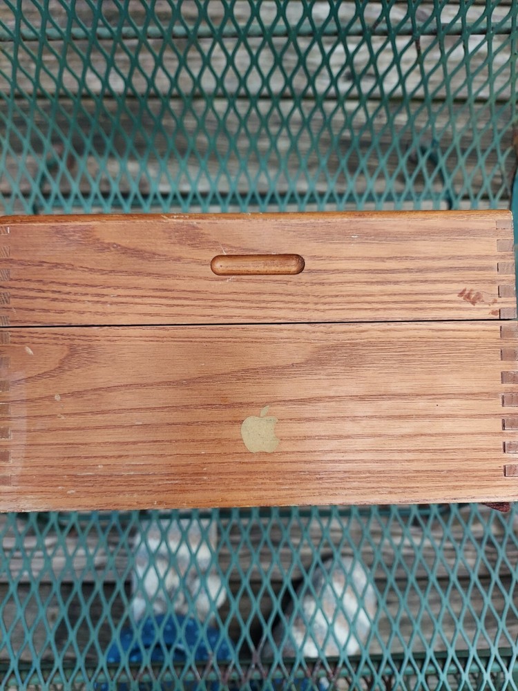 Rare Vintage Apple Macintosh Plus Walnut Storage Box