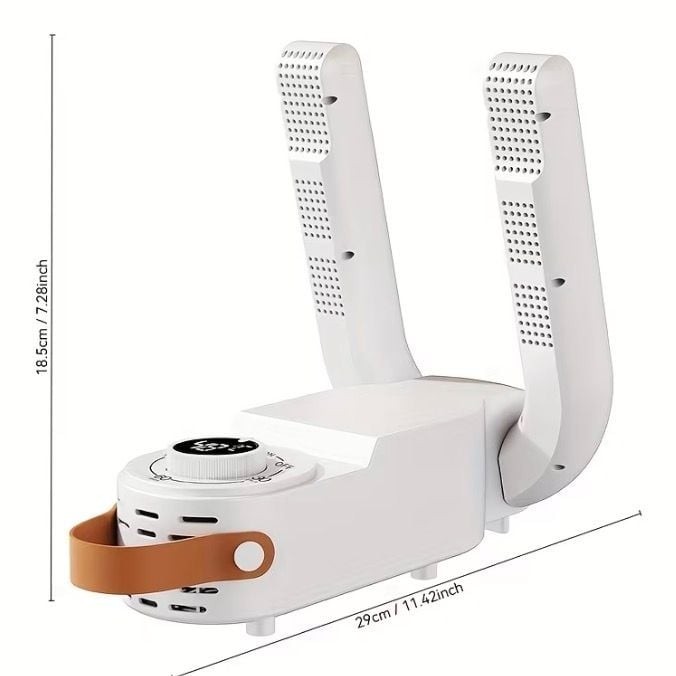 Multi-Function Foldable Electric Shoe & Boot Dryer w/Smart Timer & Digital Displ