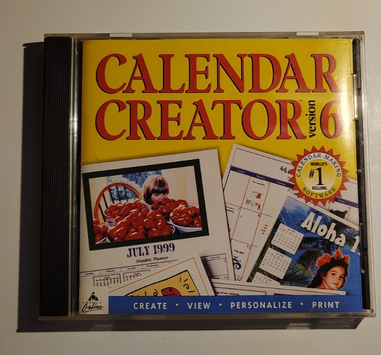 AOL Calendar Creator V6 Cdrom Vintage