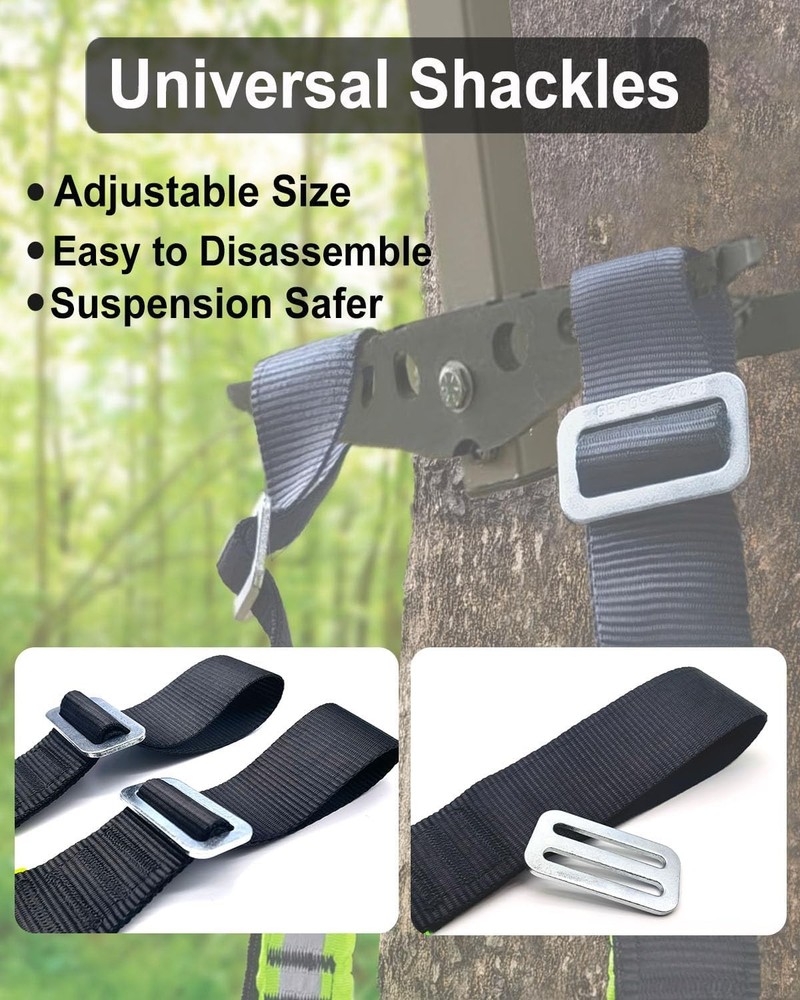 Double-Thickened and Widened 4-Step Climbing Aider for Hunting Tree Steps