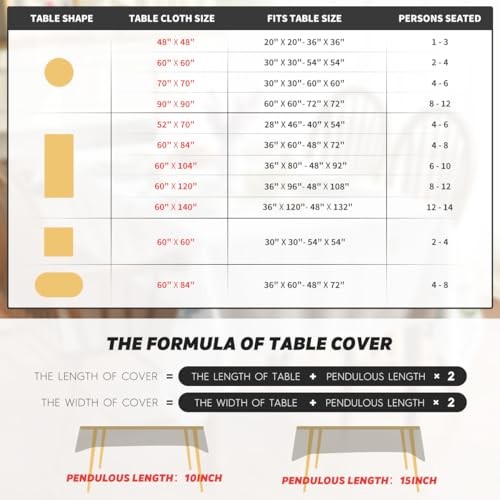 Spring Summer Tablecloth 60x84 Inch Rectangular, 60" x 84" (Rectangular) Beige