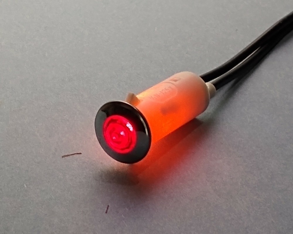 Red Neon Panel Light Lamp Wired Fixture 125VAC