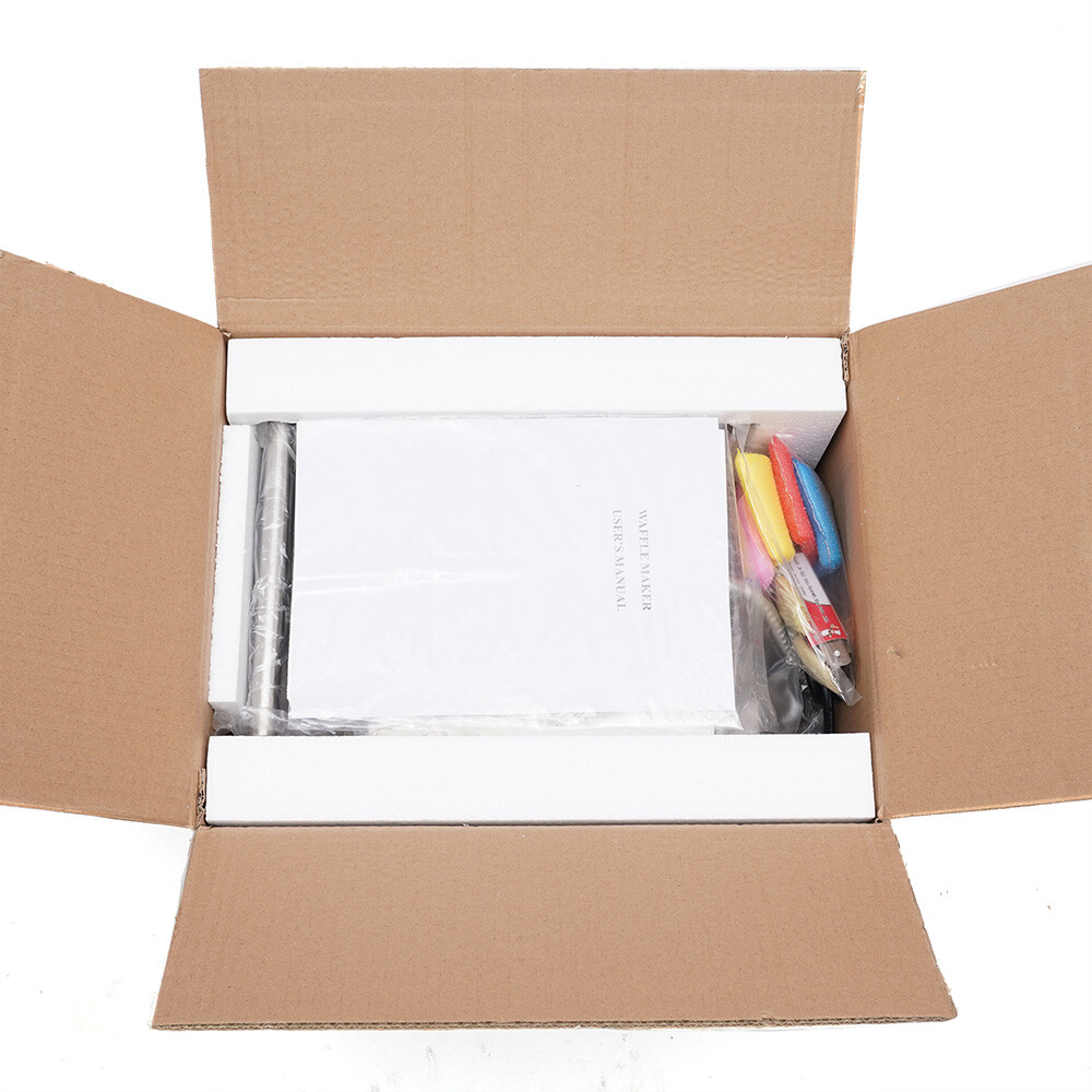 16-Grid Waffle Baker Commercial Nonstick Waffle Machine Time Temperature Control