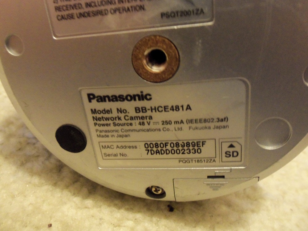 Panasonic BB-HCE481A Network Security Surveillance PTZ Camera