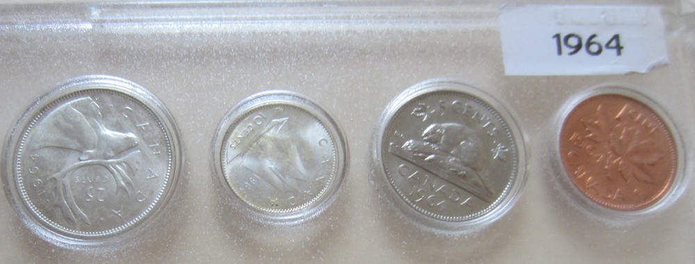 1964 Canada Silver YEAR Set. UNC COINS RJ