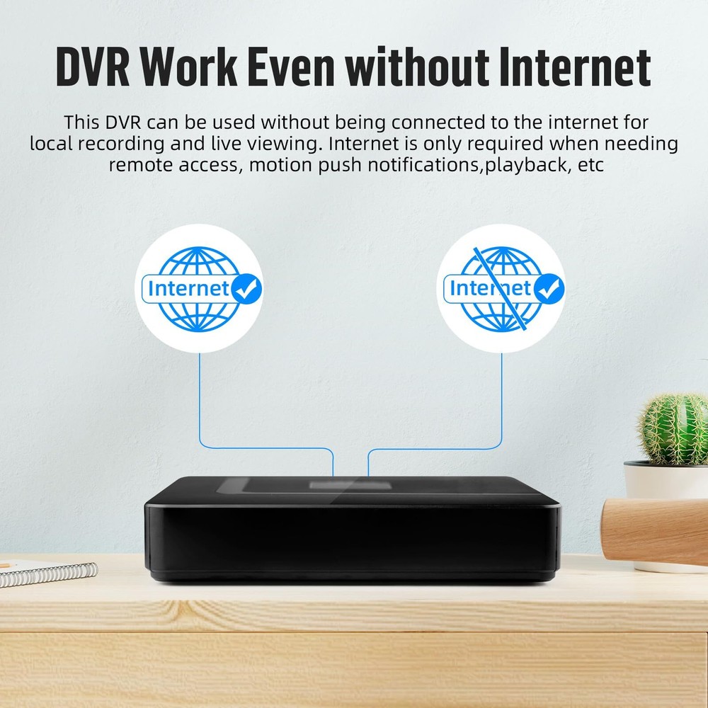 with 2TB HDD 8 Channel Security DVR Recorder Home Surveillance Camera System 8CH