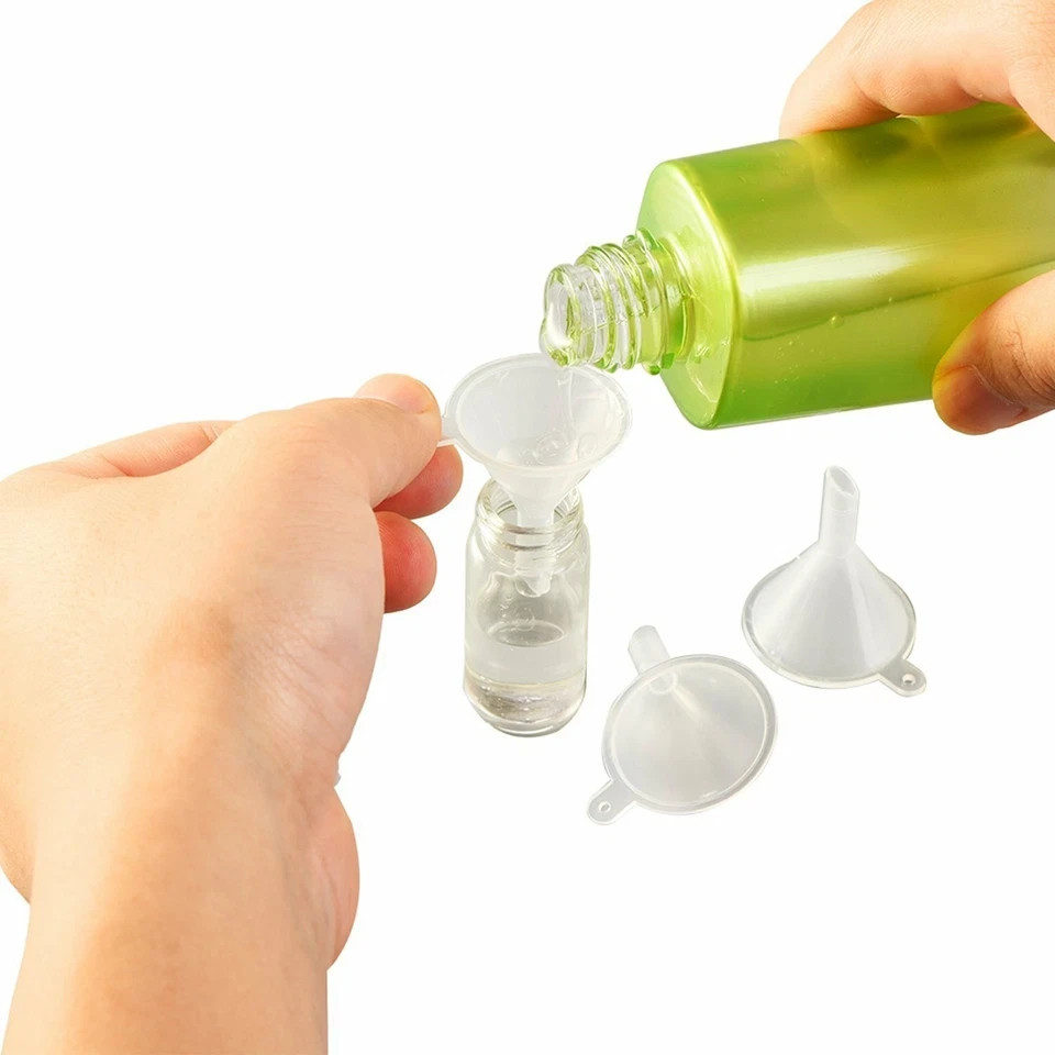 10 Pack Mini Plastic Funnels Small Funnel Set Perfume Essential Oil Diffuser
