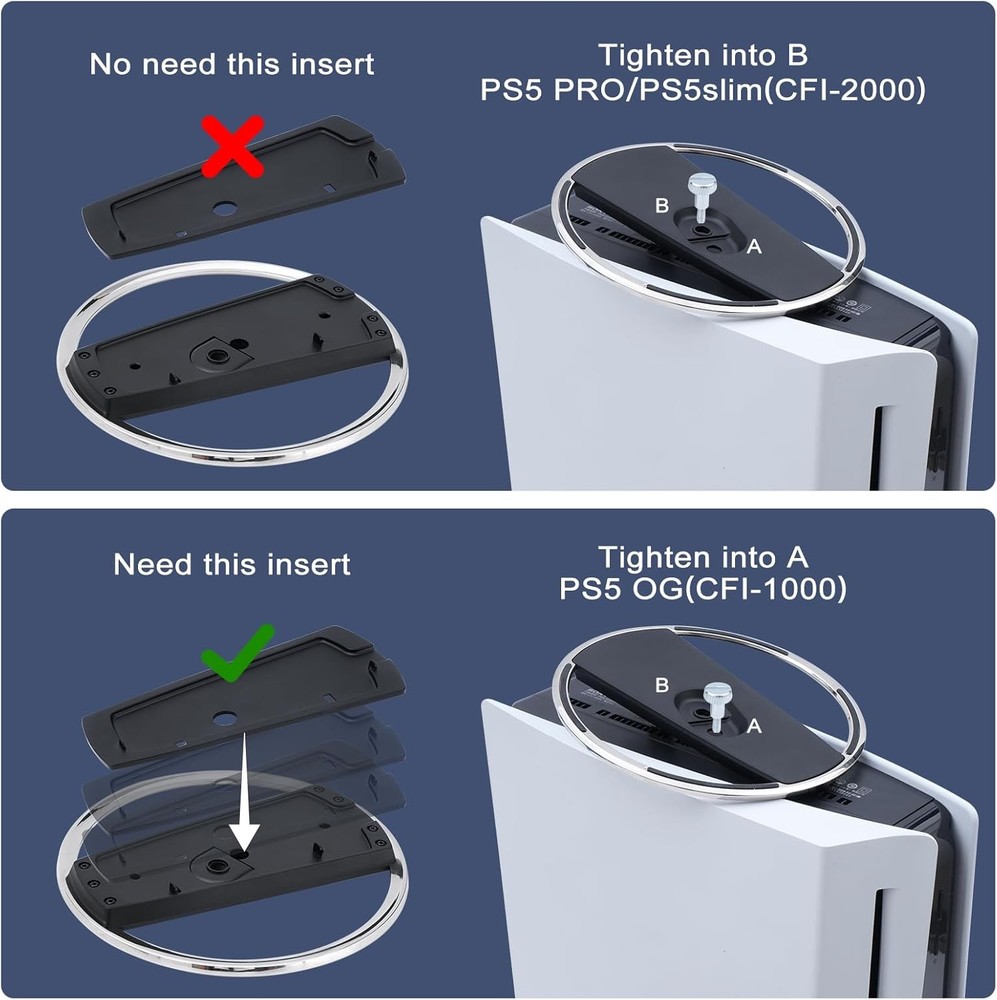 PS5 Slim Pro Vertical Console Stand Sturdy Base