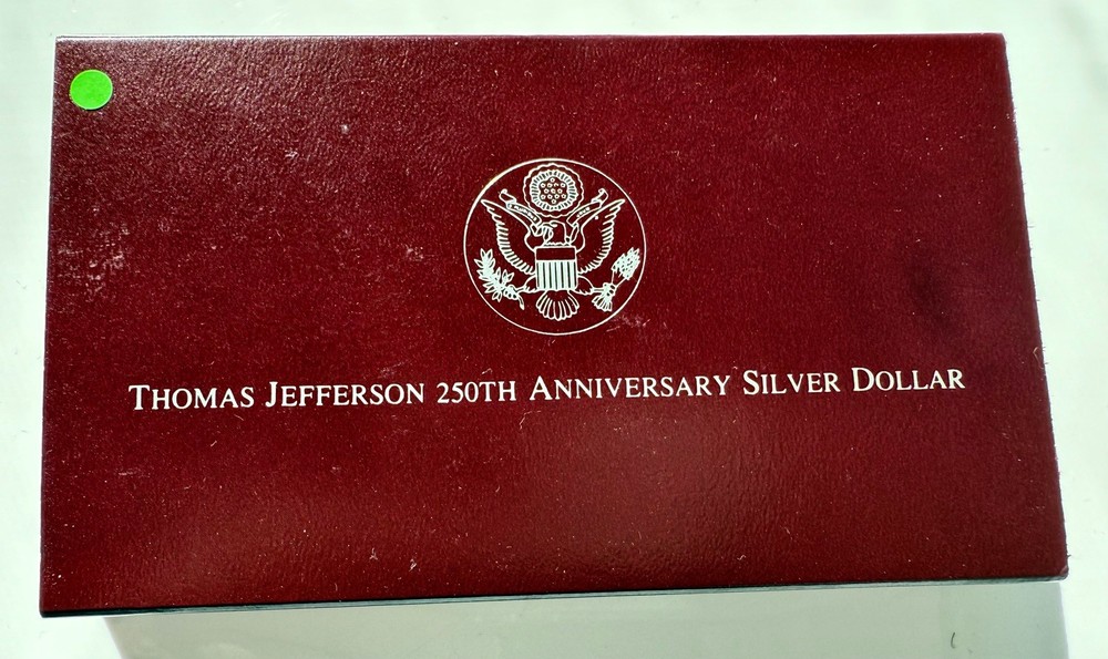 1993-S Thomas Jefferson 250th Anniversary Commemorative Proof Silver Dollar