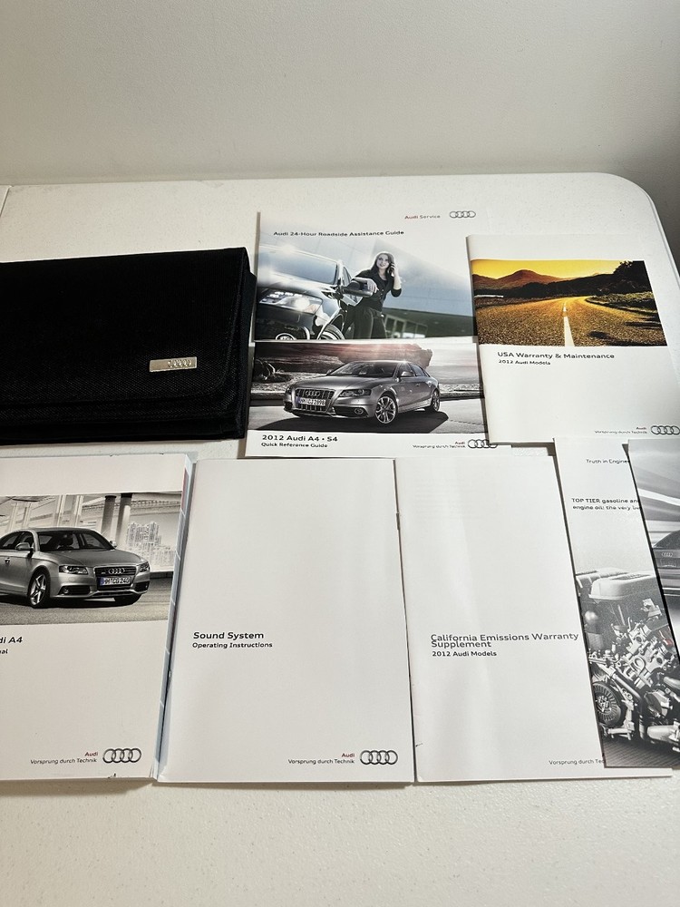 2012 Audi A4 Owner's Manual Quick Reference Guide Warranty Lot