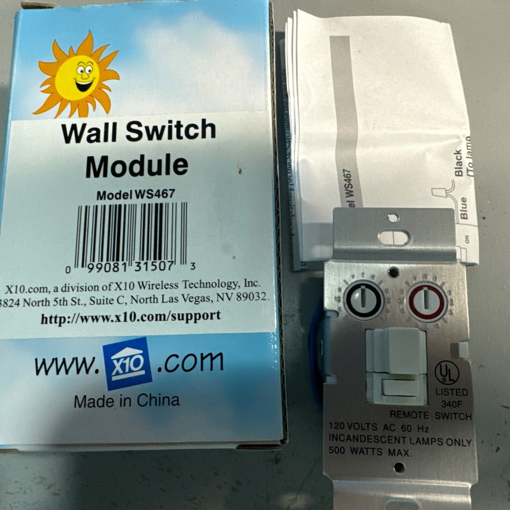 X10 Wall Switch Module WS467 - NEW By X10