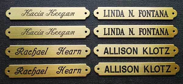 SADDLE PLATE 2 1/2" x 3/8" Custom Engraved Solid Brass Bridle or Brow