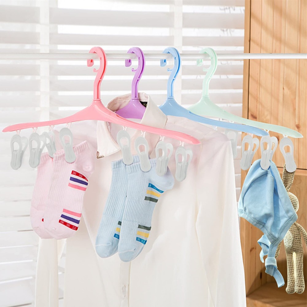 Hanger Clips 30 Pack, Multi-Purpose for Hangers, White 1,