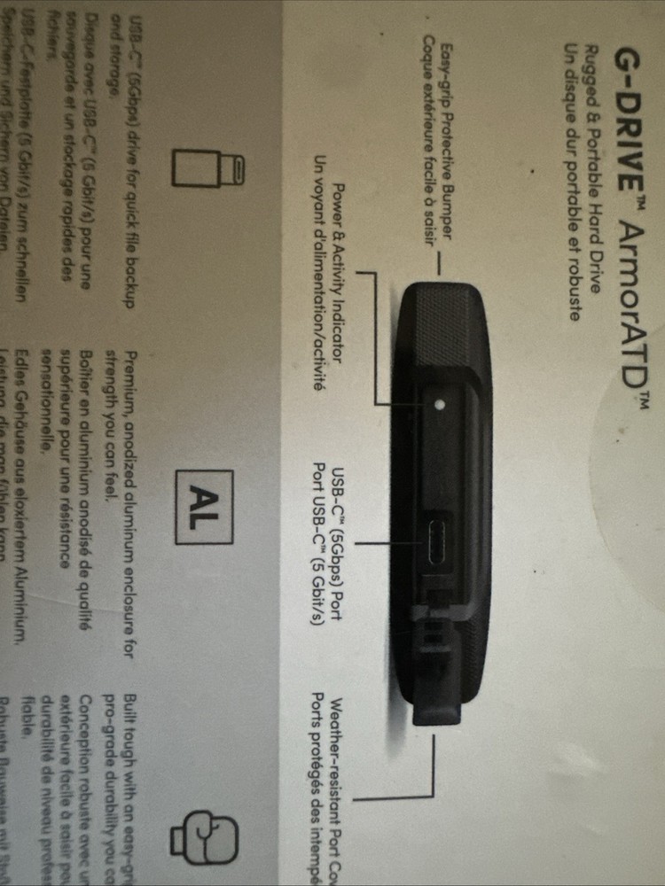 SanDisk Professional 2TB G-DRIVE ArmorATD - Rugged, Durable Portable