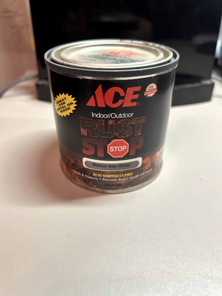 ACE Indoor/Outdoor Rust Stop Medium Gray Gloss Half Pint Rust Stopper Enamel