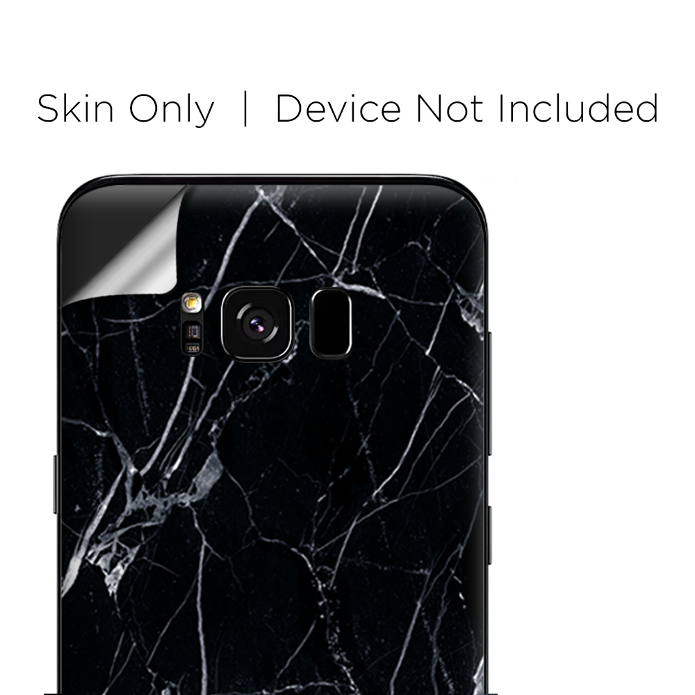 Skins Decals for Samsung Galaxy S8 - Black Marble Granite White