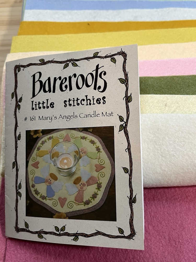 Bareroots - Mary’s Angels Candle Mat Pattern & all Wool Felt Needed!