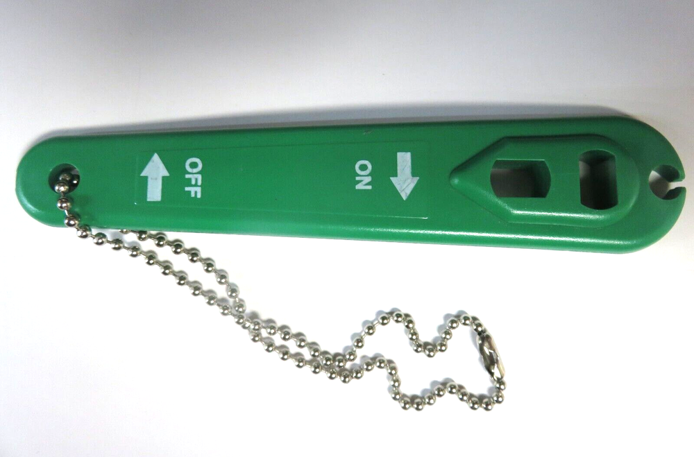 2 Oxygen O2 Tank Cylinder 870 Post Valve Wrench Durable Plastic w/Chain Tether