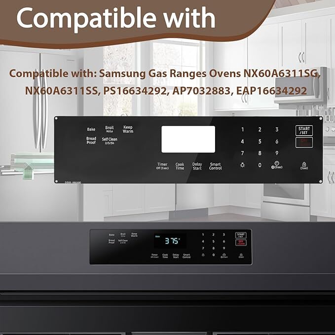 New For Samsung Ovens DG96-00850D Range Membrane Switch Touchpad Control Panel