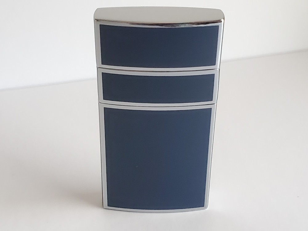 Rocky Patel H.E. Single Jet Cigar Torch Lighter - Midnight Blue & Chrome